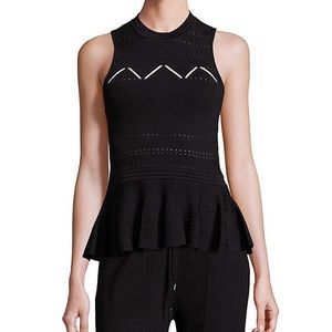 Jonathan Simkhai navy knit tank open back medium